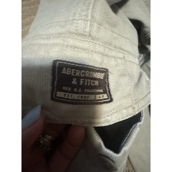 Abercrombie And Fitch Cargo Pants Mens 32 R Vintage Military Style Trouser Beige - Picture 6 of 10